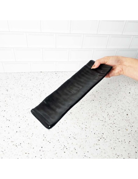 Travessa Prato Petisqueira Preto Melamina Sushi Lanches 24cm