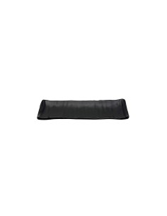 Travessa Prato Petisqueira Preto Melamina Sushi Lanches 24cm