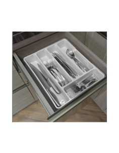 Porta Talheres Organizador de Gaveta Separador Branco 2