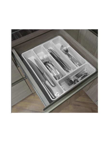 Porta Talheres Organizador de Gaveta Separador Branco
