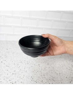 Tigela Bowl Cumbuca Caldo Sobremesa Melamina Preto 260ml 2