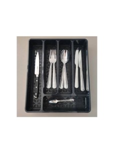 Porta Talheres Organizador Gaveta Multiuso Preto Tampa 2