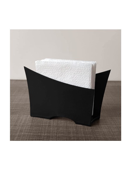 Porta Guardanapo de Mesa Preto Plastico BPA Free