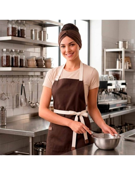 Avental Marrom Cafeteria Bar Jardinagem Barbearia Doceria