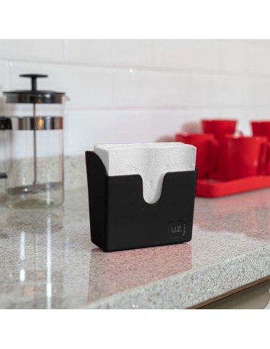 Porta Guardanapo de Mesa Preto Compacto Bar...