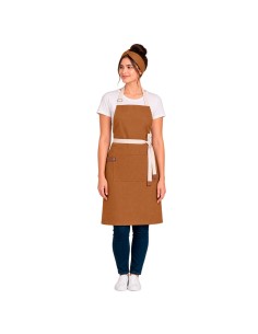 Avental Caramelo Mostarda Algodao Vegano Cafeteria Bistro... 2
