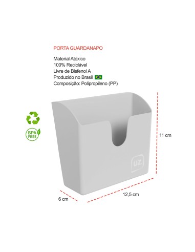 Porta Guardanapo de Mesa Preto Compacto Bar...