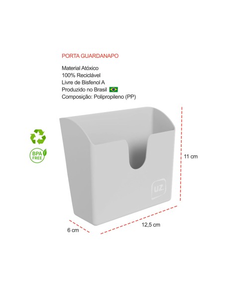 Porta Guardanapo de Mesa Preto Compacto Bar Restaurante