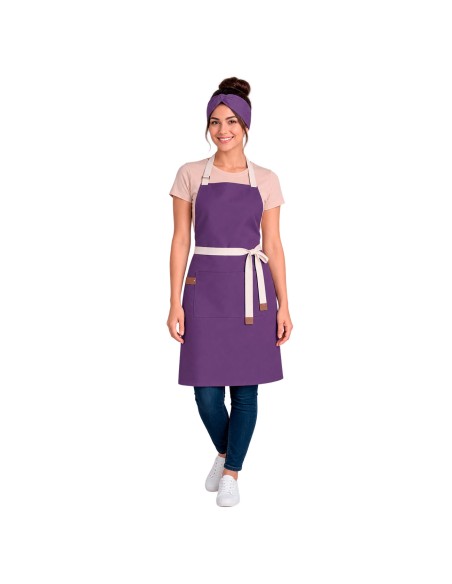 Avental Roxo Açai Algodao Sorveteria Doceria Bistro Vegano