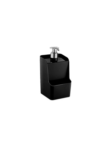 Porta Detergente Preto Dispenser Pia e Porta Esponja 500ml