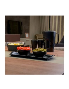 Bandeja Preta Retangular Bar Petiscos Cafe Sushi BPA Free 2