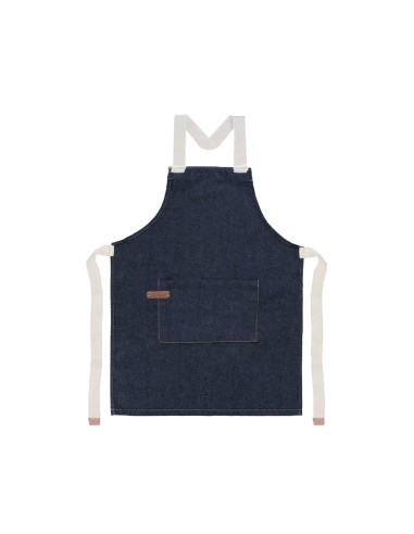 Avental Jeans Azul Alça Algodao Cru Cozinha Bar...