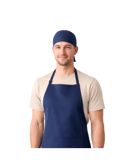 Bandana Azul Marinho Chef de Cozinha Touca Unissex Ajustavel