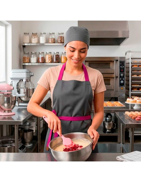 Bandana Cinza Chef de Cozinha Touca Unissex Ajustavel