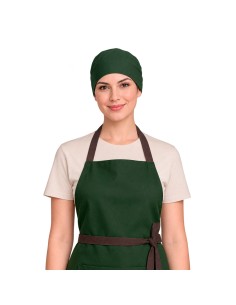 Bandana Verde Escuro Touca Cozinha Bar Ajustavel Unissex 2