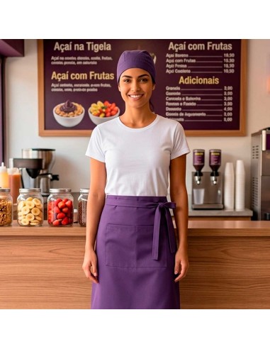 Bandana Touca Cozinha Roxo Açai Sorveteria Bar...