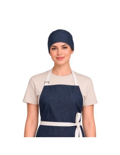 Bandana Jeans Azul Touca Cozinha Bar Ajustavel Unissex 2
