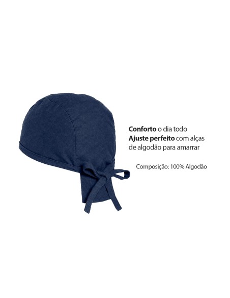 Bandana Jeans Azul Touca Cozinha Bar Ajustavel Unissex
