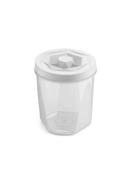 Porta Mantimentos Branco Tampa Rosca Pote Plastico 3un