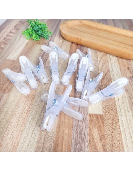 Prendedor de Roupa Formato Anatomico Transparente 12un