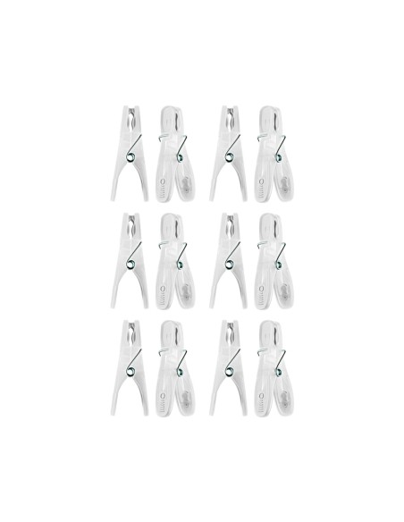 Prendedor de Roupa Formato Anatomico Transparente 12un