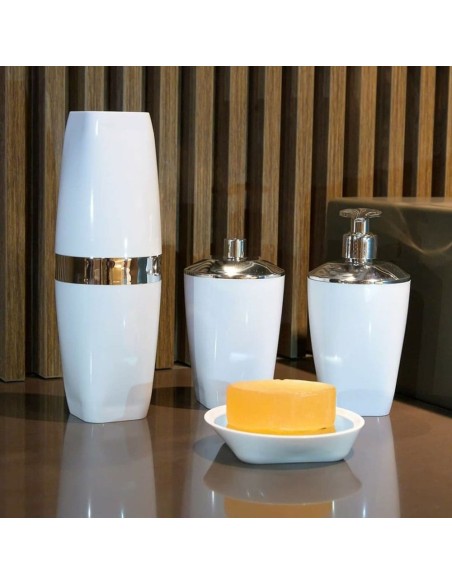 Porta Sabonete Liquido Dispenser Branco Saboneteira