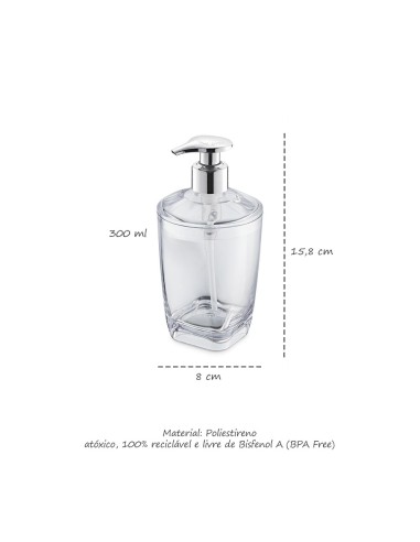 Porta Sabonete Liquido Dispenser Branco...