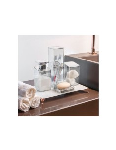 Porta Escova Tampa Transparente Banheiro Translucido 2