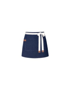Avental de Cintura Jeans Azul Algodao Cafeteria Bar Vegano
