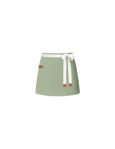 Avental de Cintura Verde Matte Algodao Cafeteria Bar Vegano