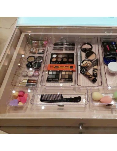 Organizador de Gaveta Cesto Transparente Caixa...