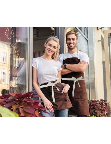 Avental Marrom Cafeteria Bar Jardinagem Barbearia Doceria
