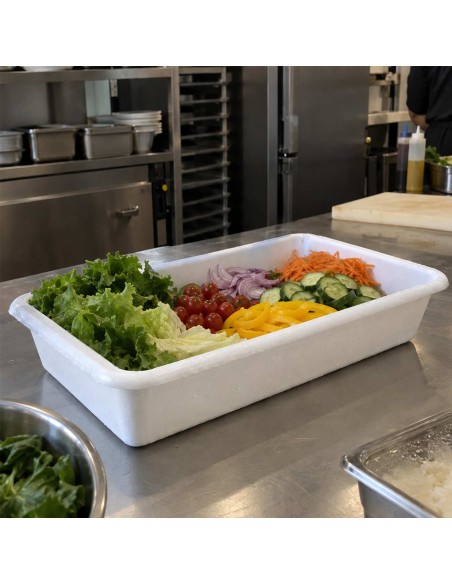 Bandeja Multiuso Organizador Cozinha Plástico Branco 12,5L