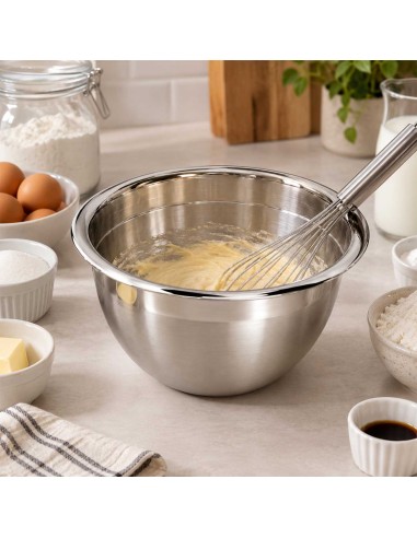 Tigela Bowl Aço Inox Escovado e Borda Polida 26cm