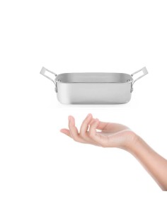 Travessa Mini Alça Inox Couvert Servir Entradas Buffet 780ml