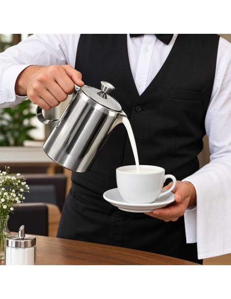 Jarra Tampa Inox Cafeterias Restaurante Leite Sucos 600ml