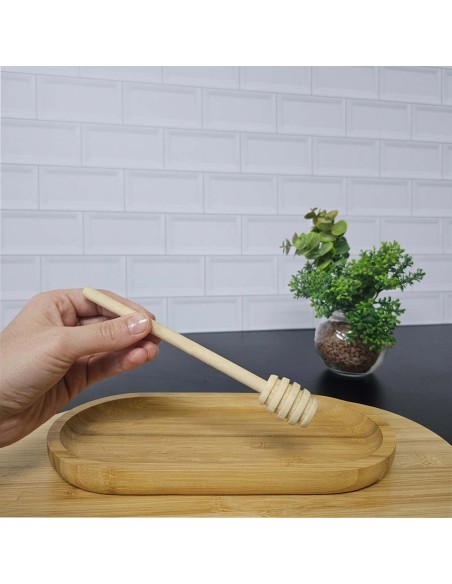 Colher para Mel Bambu Utensílio Servir Torradas e Frutas