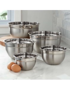 Tigela Bowl Aço Inox Escovado e Borda Polida 1100ml 2