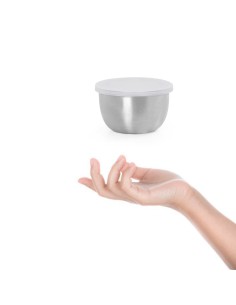 Tigela Bowl Mini Inox e Tampa Doces Finger Food Buffet 210ml