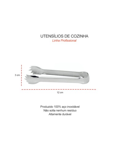 Pegador Carne Gelo Frios Inox Mini Utensilios...