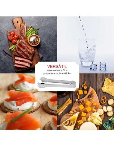 Pegador Carne Gelo Frios Inox Mini Utensilios...