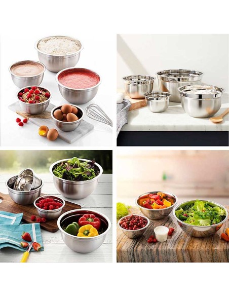 Tigela Bowl Aço Inox Escovado e Borda Polida 3L