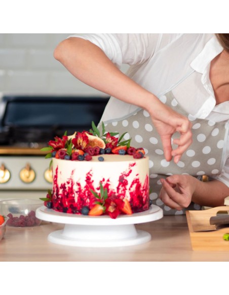 Prato de Bolo Giratorio Bailarina Branco Pe Emborrachado