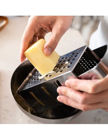 Ralador de Queijo Legumes Frutas 4 Faces Aço Inox