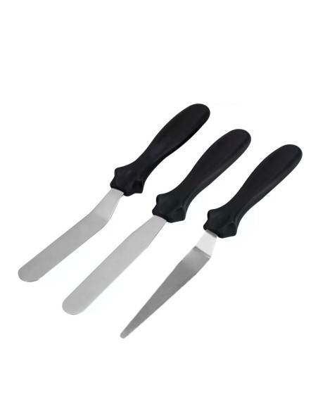 Espatula para Bolo Reta Angular Ponta Fina Inox Confeitaria