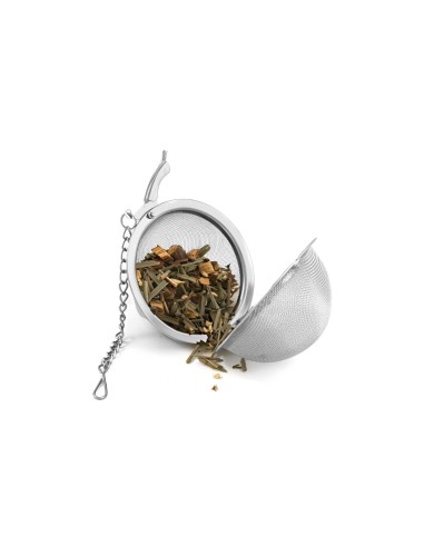 Infusor de Cha Esfera Capsula Redonda Peneira Aço Inox