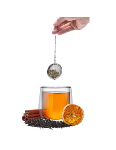 Infusor de Cha Esfera Capsula Redonda Peneira...