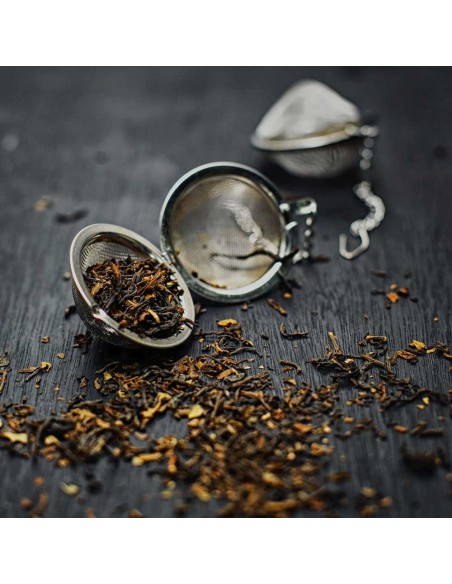 Infusor de Cha Esfera Capsula Redonda Peneira Aço Inox