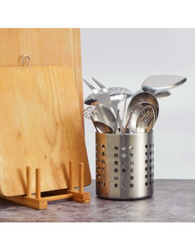 Porta Talheres Utensilios Suporte Aço Inox 12,5cm