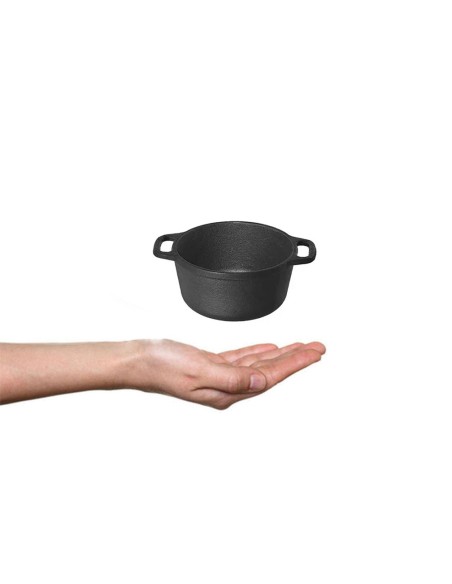 Panela Mini Caçarola Ferro Fundido Fogao Forno Induçao 10cm